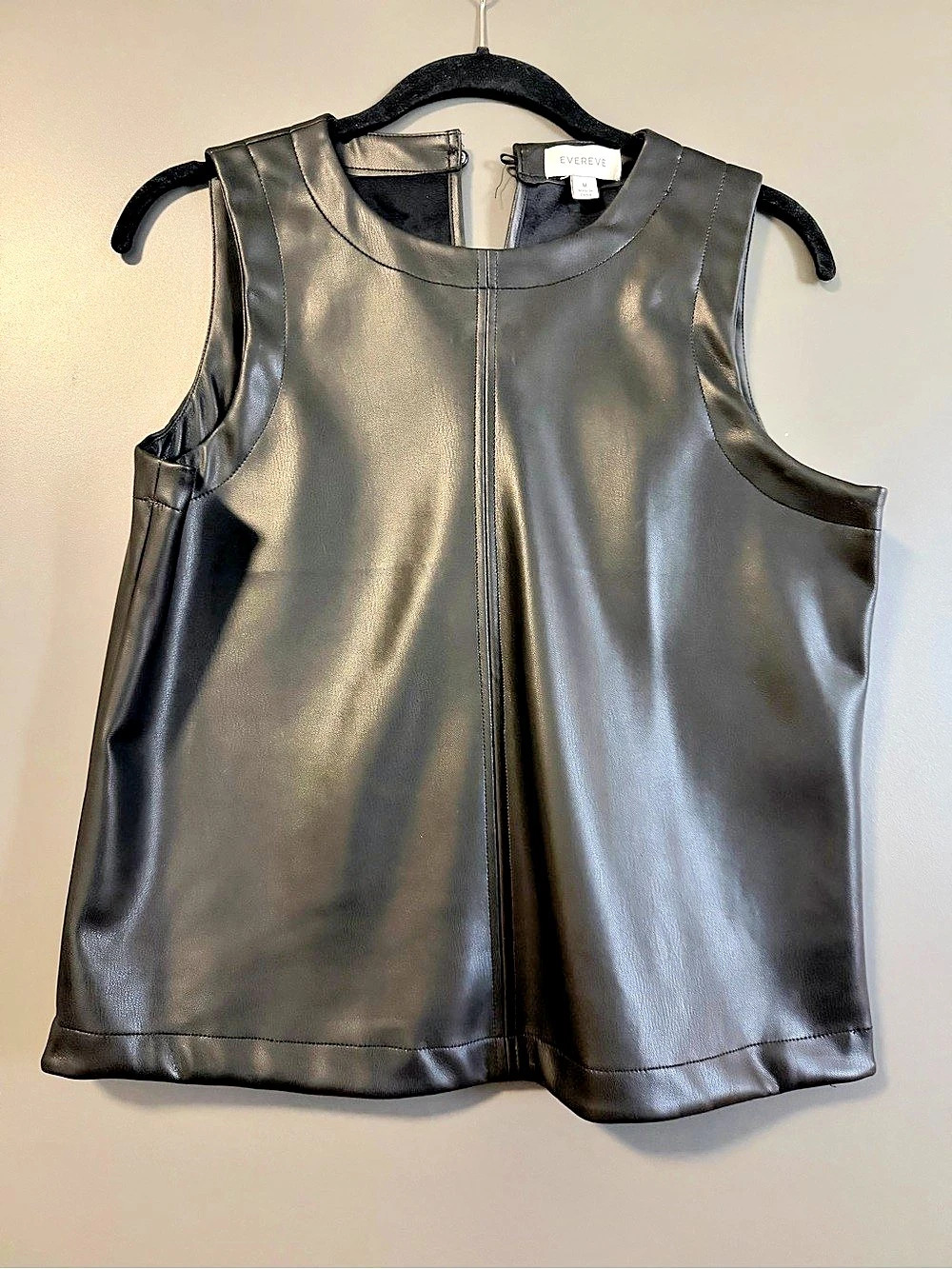 EVEREVE Faux Leather Tank Top